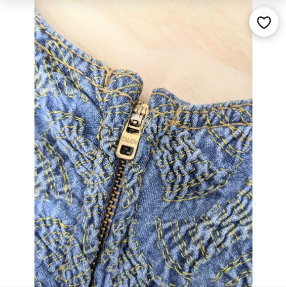 Vintage 90s Cache Blue Denim Jumpsuit L/XL - Picture 6 of 7